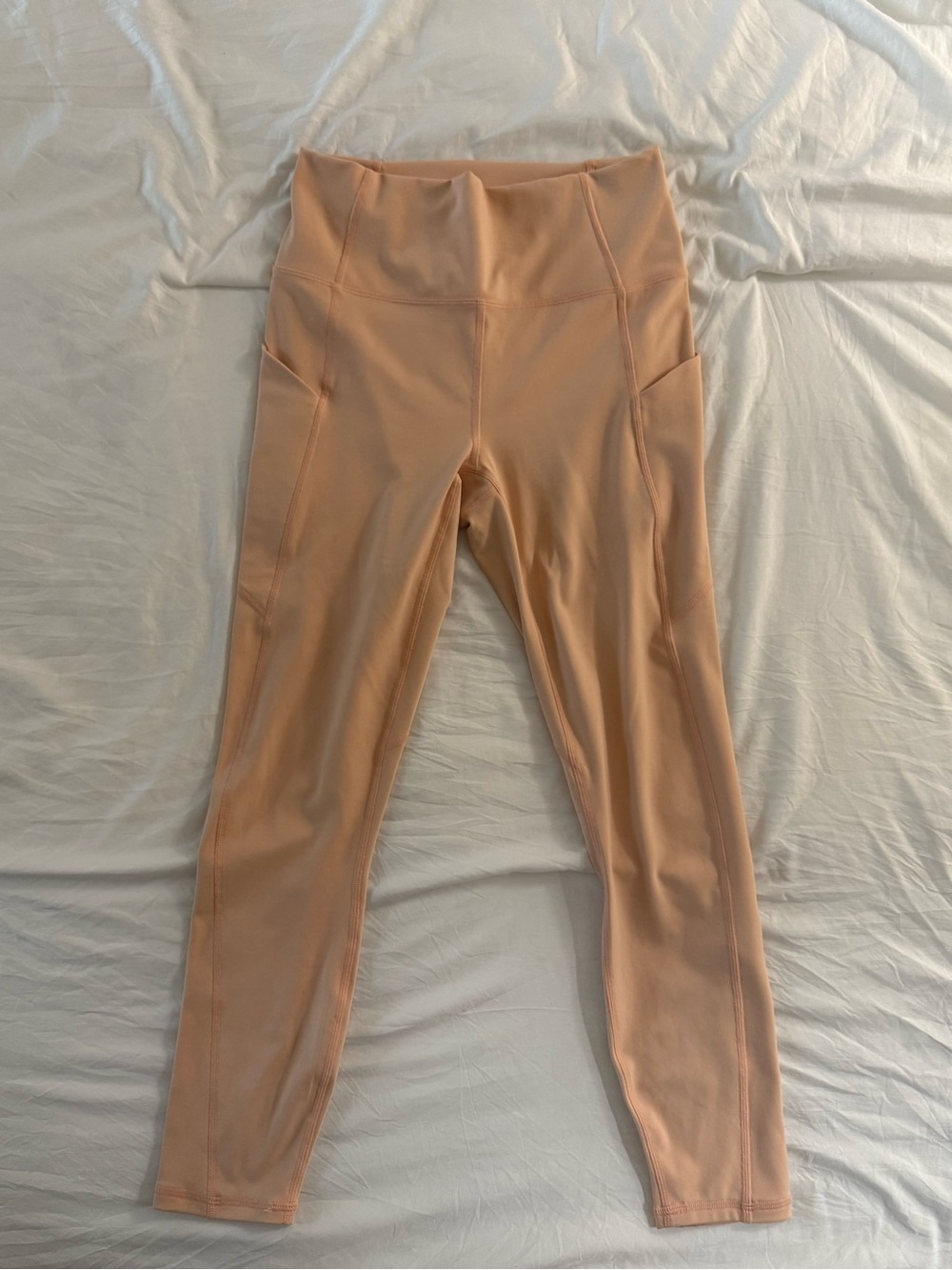 Fabletics Peach High-Rise Leggings with Side Pockets